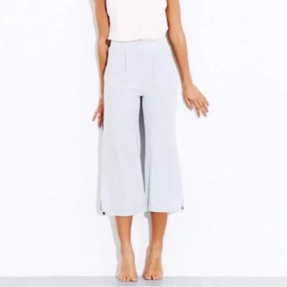 ADAY Cooler Days Culottes Cloud XS Cool Gray Wide Leg Cropped Slit Resort - Picture 3 of 16